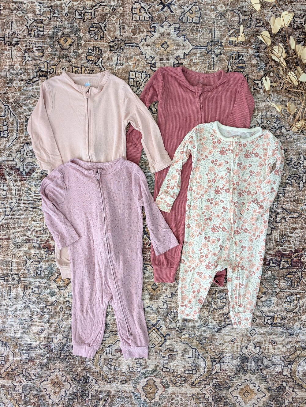 Baby girl butter soft sleeper bundle 12m